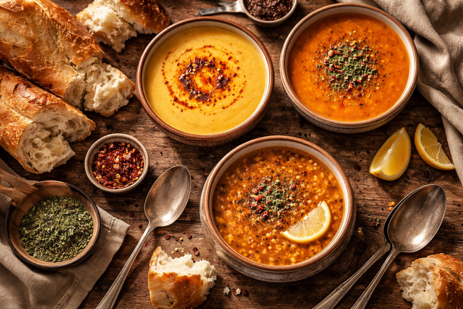 Anadolu sofrasında servis edilen ev yapımı çorbalar