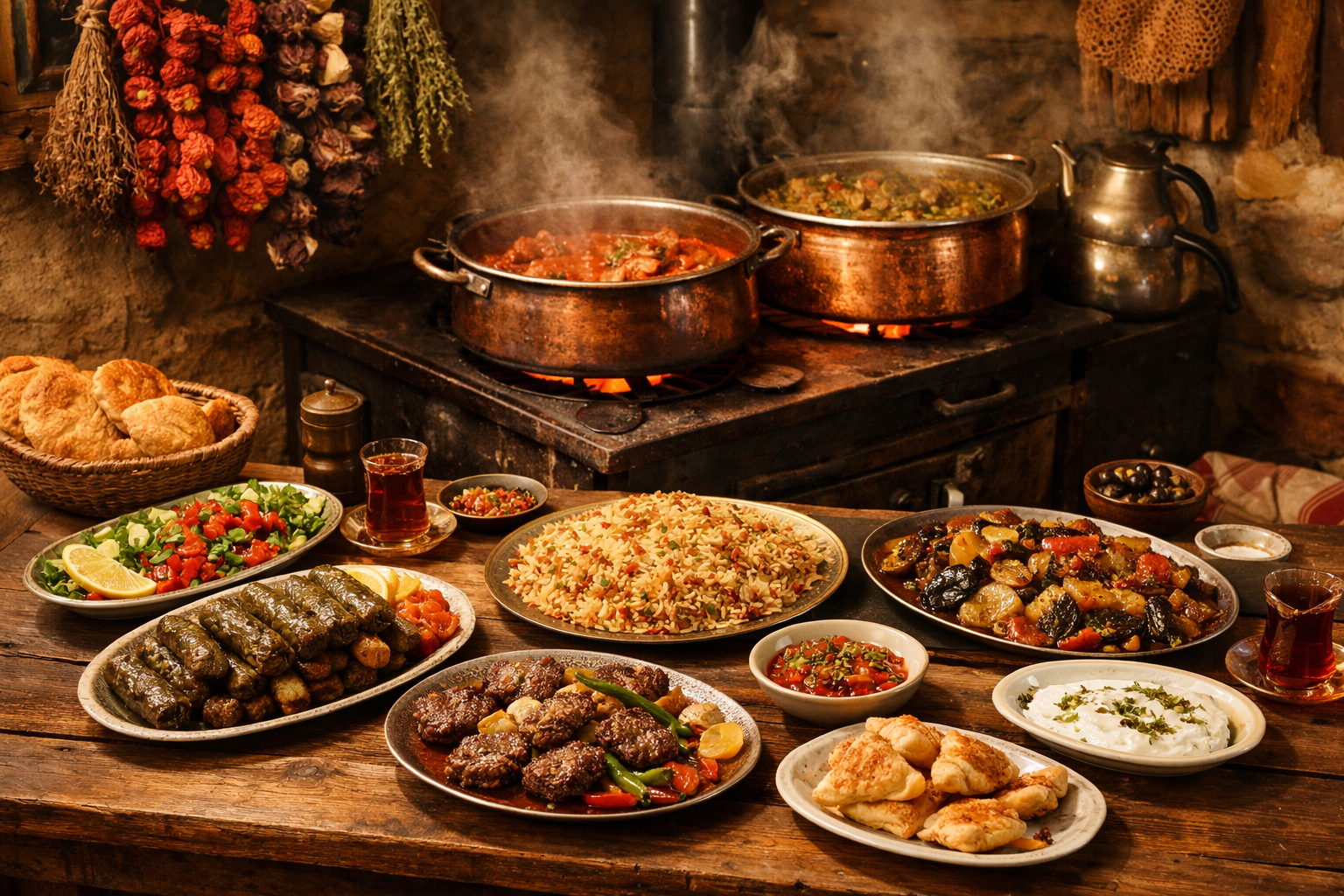 Anadolu mutfağından geleneksel tencere yemekleri